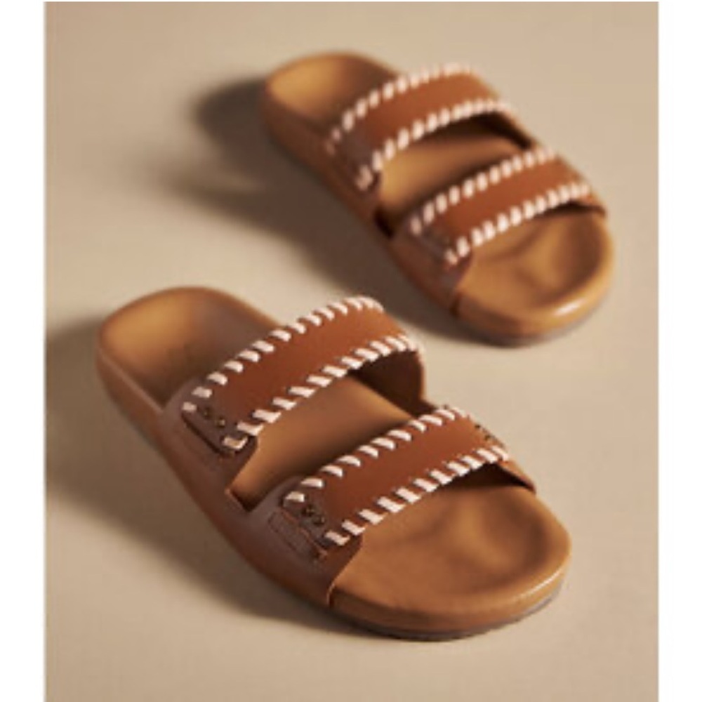 Seychelles Brown Sandals Leather Slides